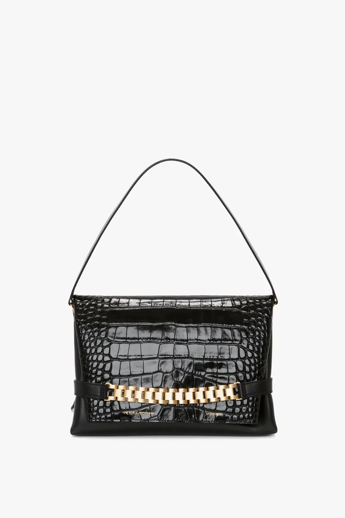 Bolsa Pouch com Corrente e Alça em Preto