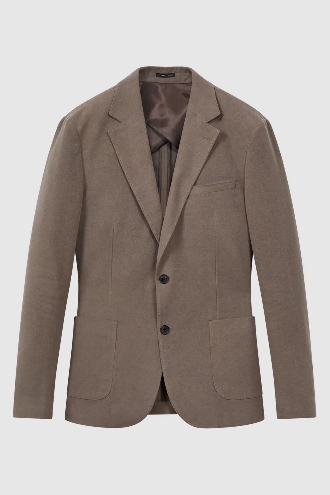 Blazer Slim Fit de Botão Único em Moletom
