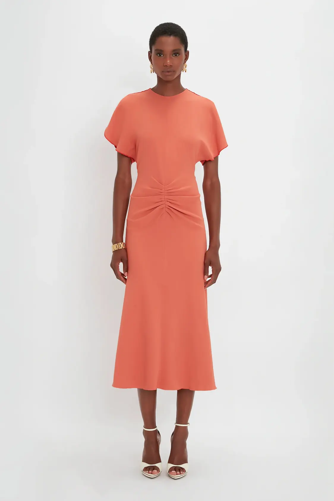 Vestido Longo Cami Costas Nuas em Vermelho Poppy