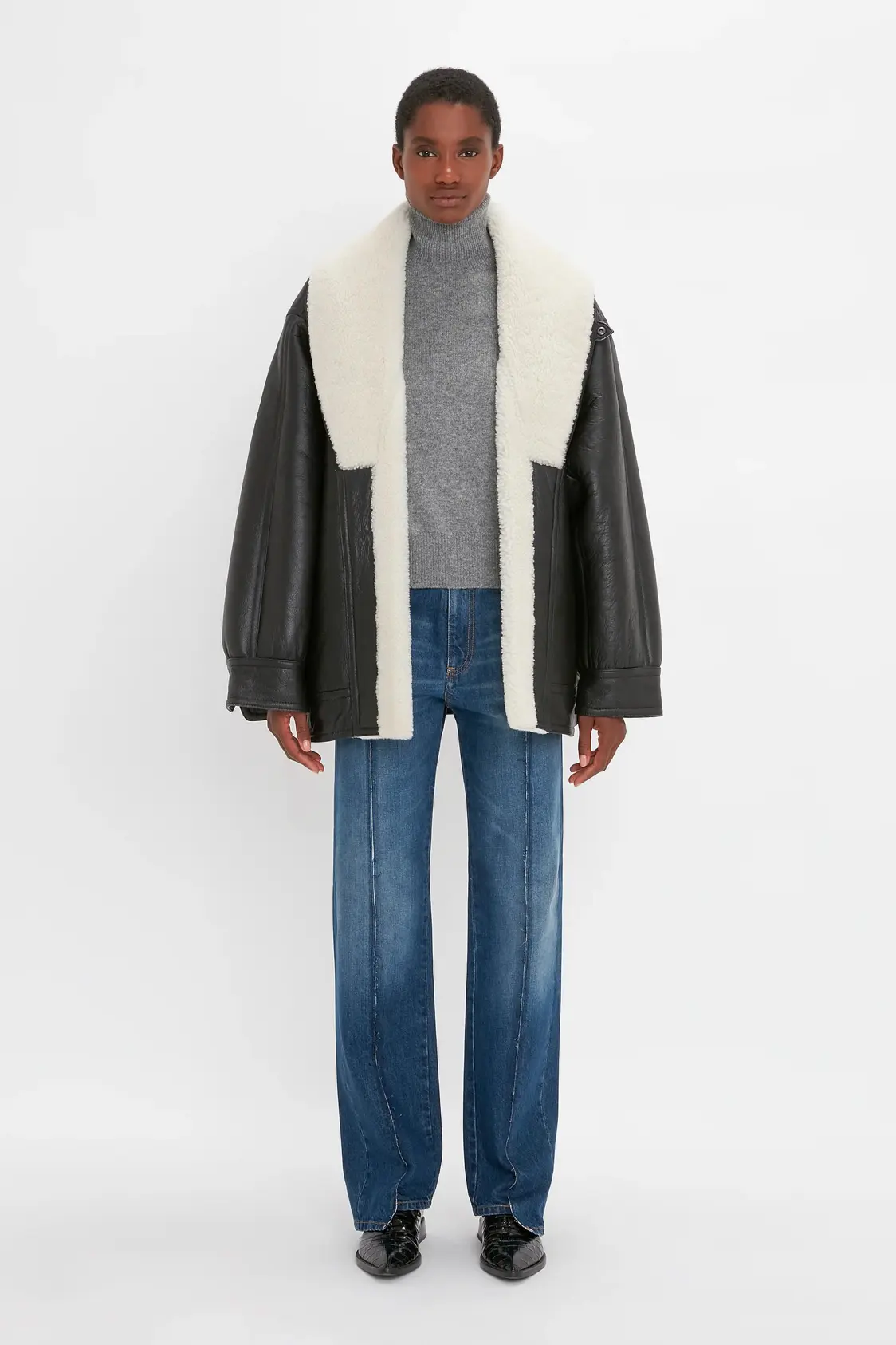 Casaco Shearling Monocromático