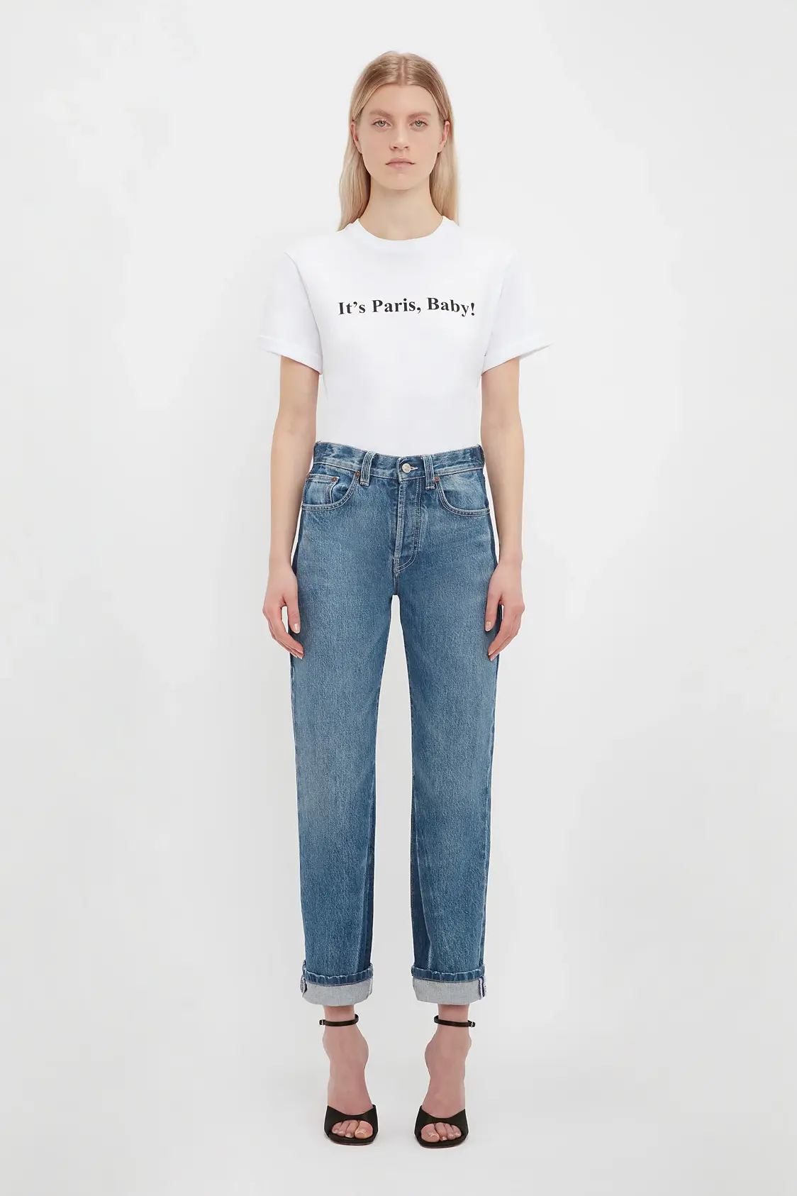 Calça Jeans Julia em Lavagem Contrastante