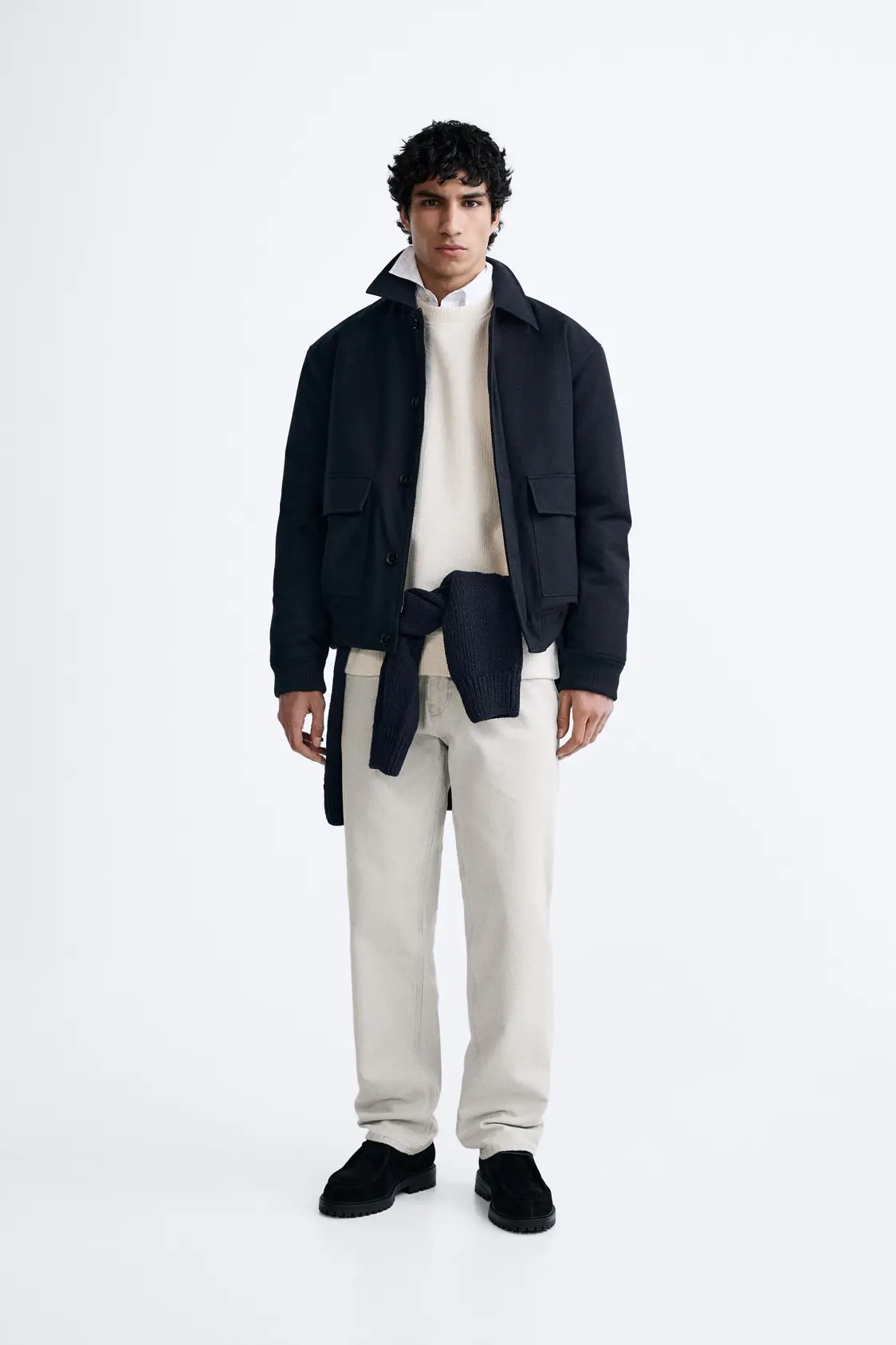 Cardigan Estruturado de Algodão