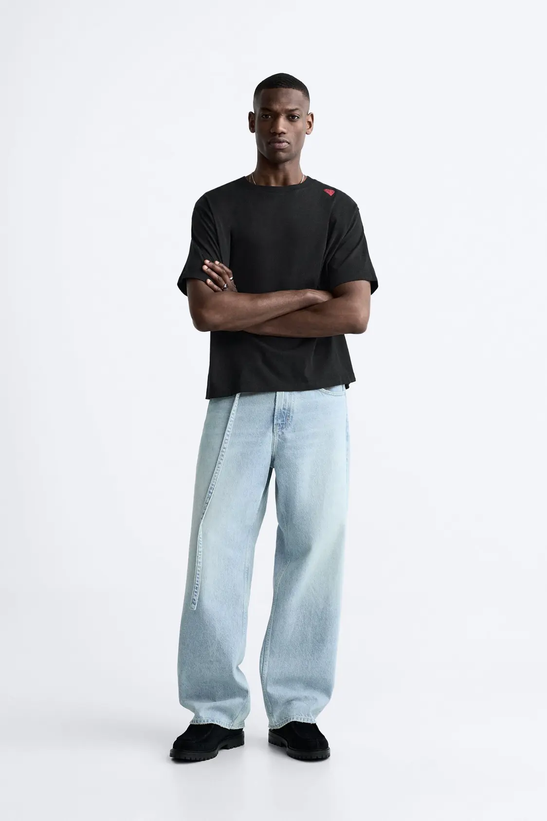 Calça Jeans Reta Azul Claro